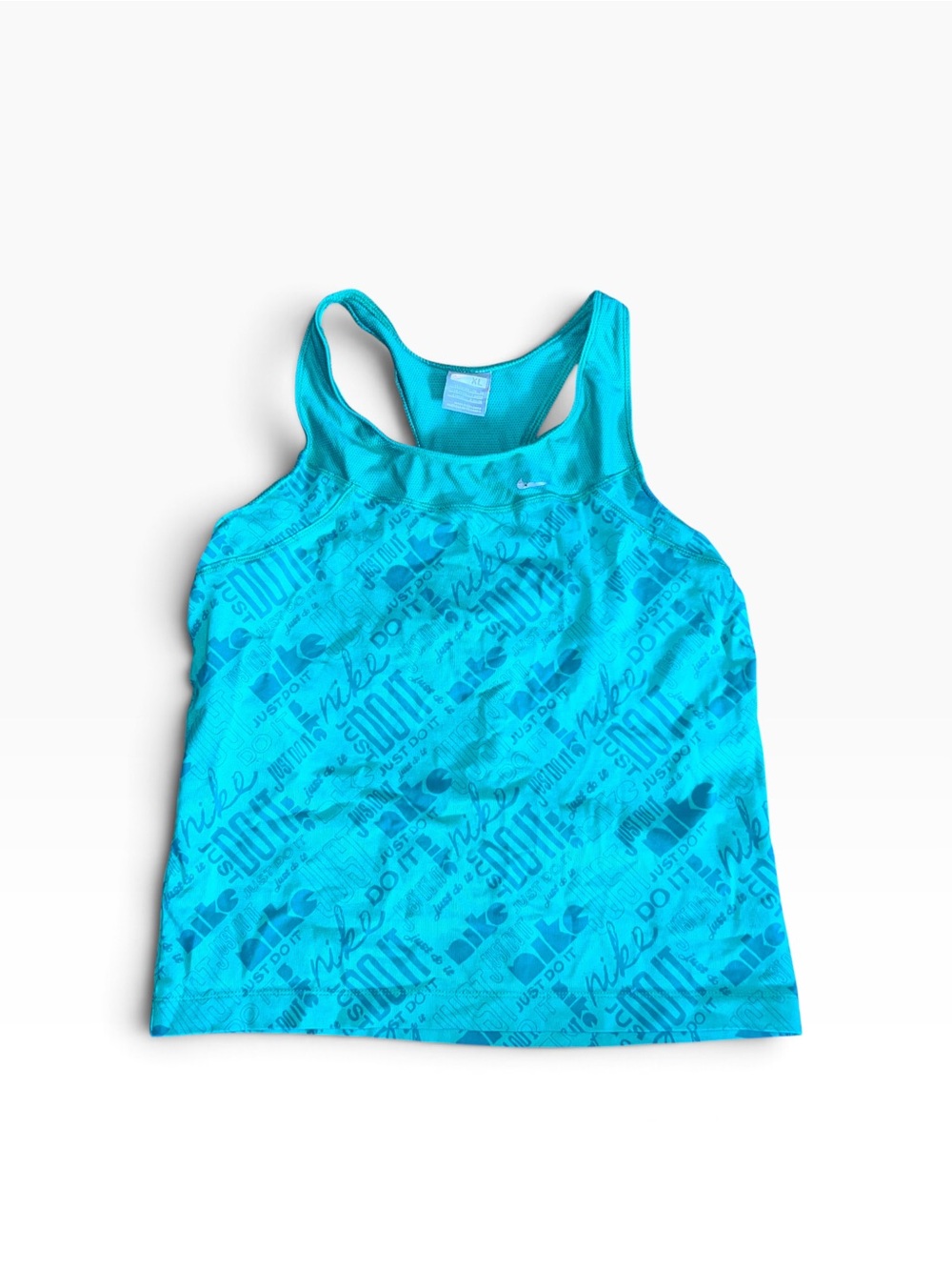 Nike Just Do It Athletic Tank Top Built In Bra Women’s XL Green